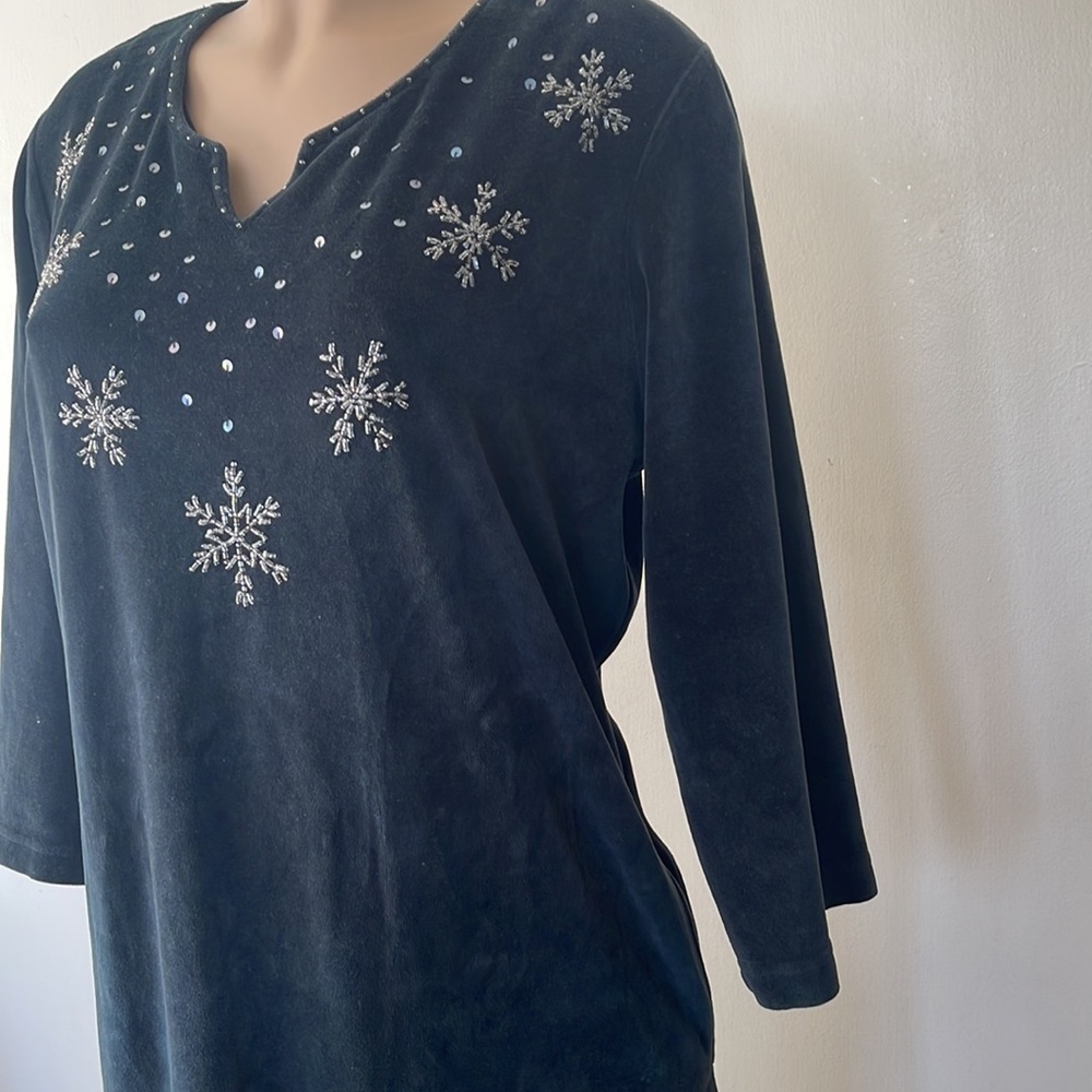 Quacker Factory Velvet W Pockets Size Medium Wome… - image 5